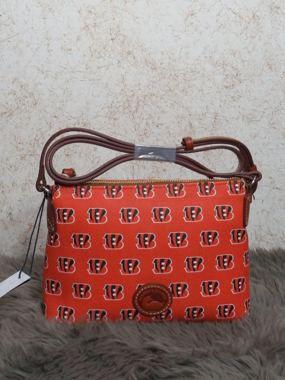 Dooney & Bourke NFL Cincinnati Bengals Crossbody Pouchette (Orange)